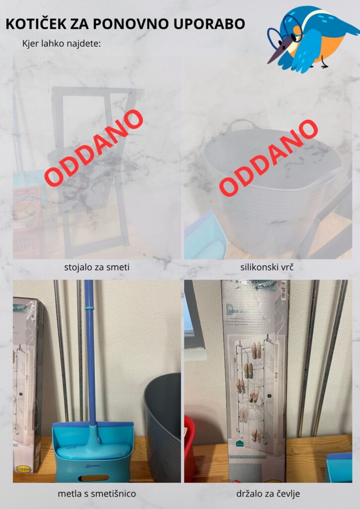 predmeti, ki jih najdete v kotičku za ponovno uporabo