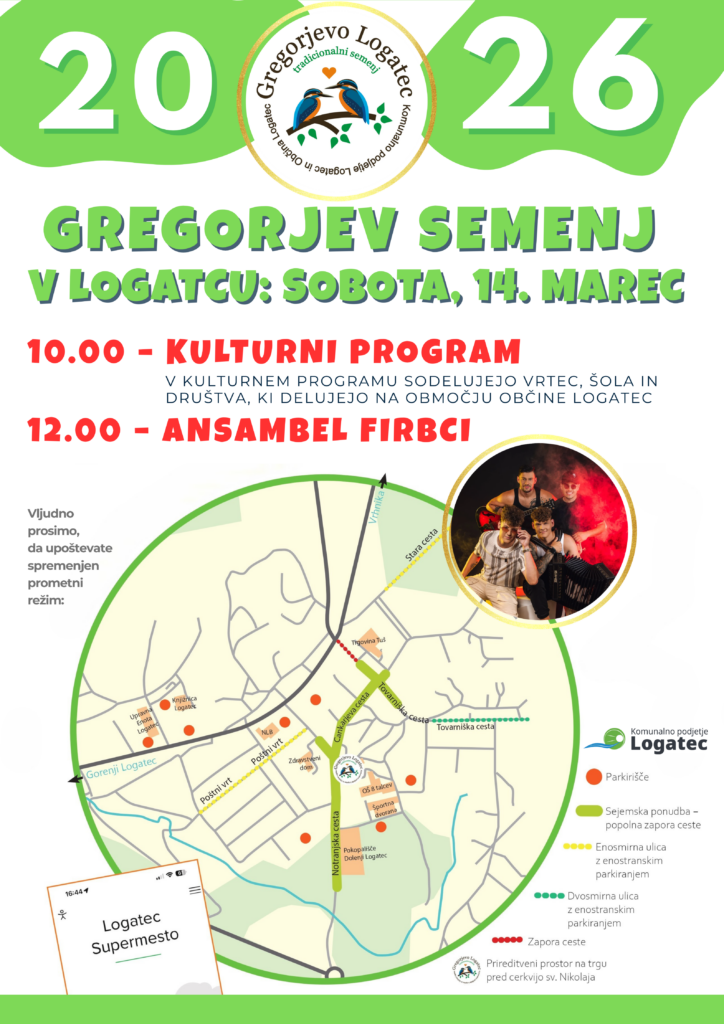 vabilo na gregorjev sejem in začasna prometna ureditev